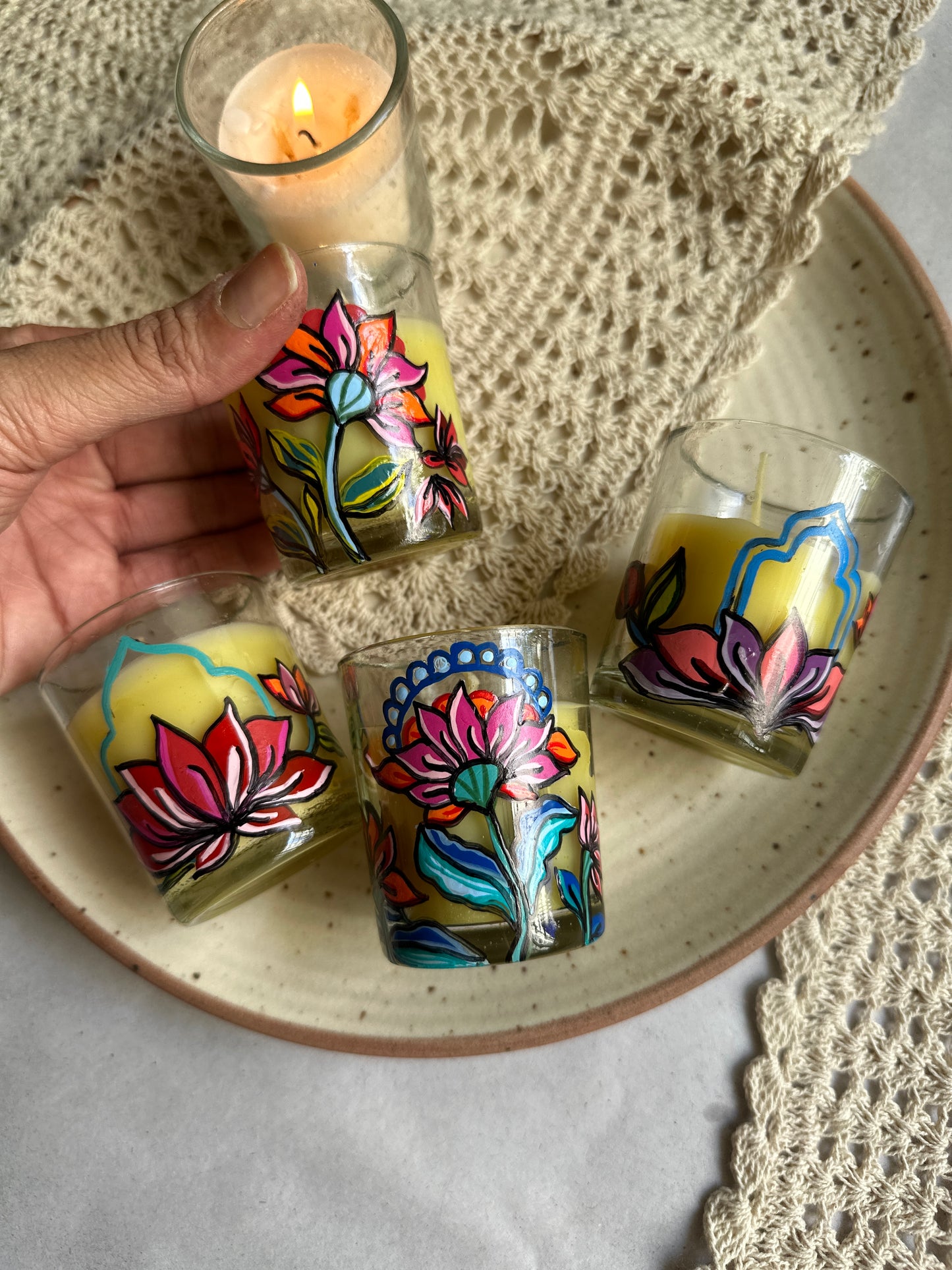 Floral blooms - scented mini candle