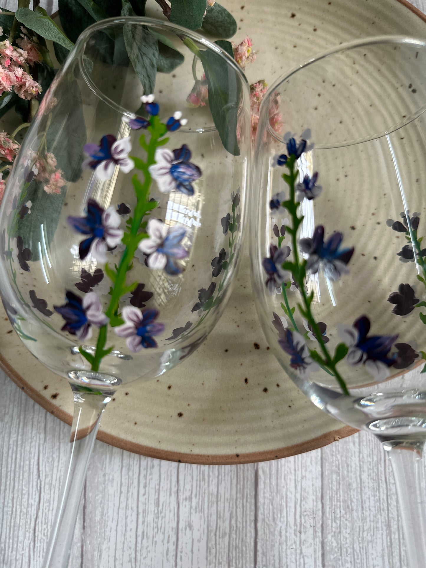Lavender Love - Wine Glasses