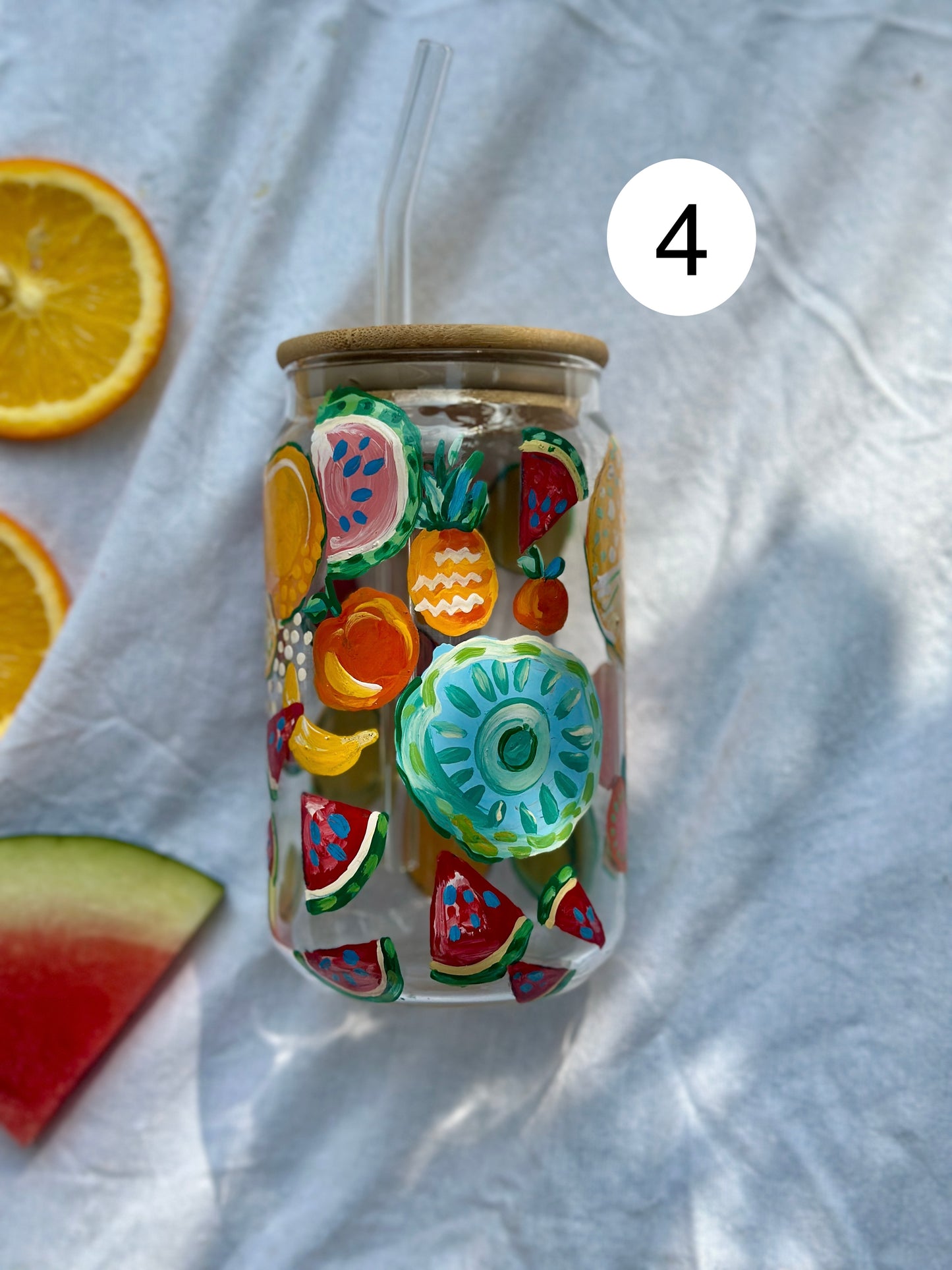 Sunshine Glass Tumbler (With Straw)