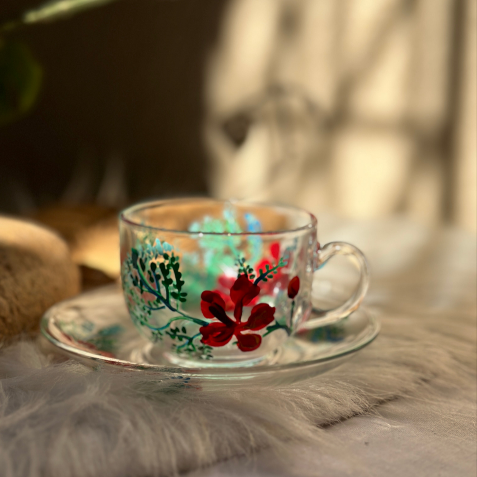 Gulmohar - Tea Cups With Saucers