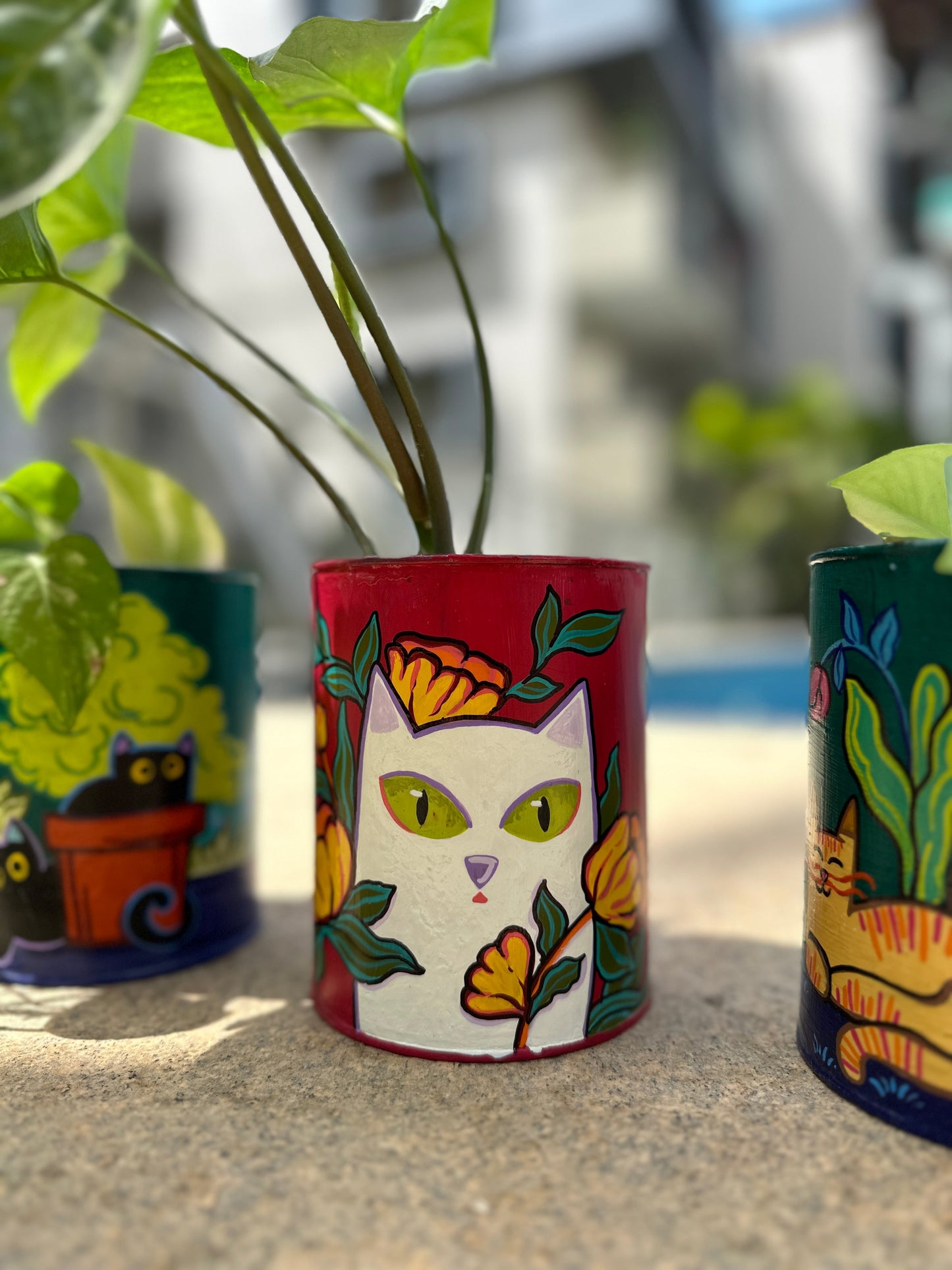 Kitty Canvas - Table Planter