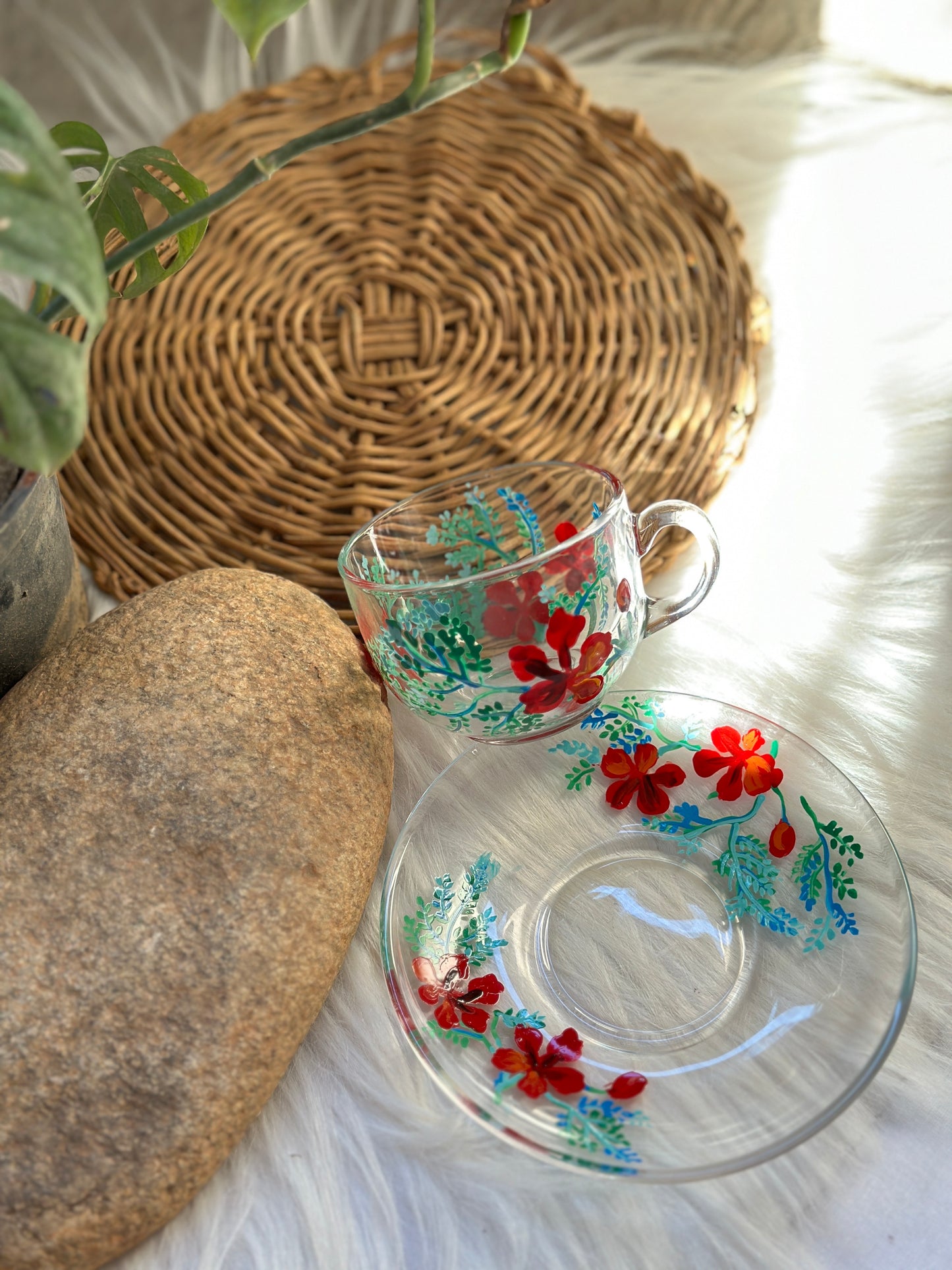 Gulmohar - Tea Cups With Saucers