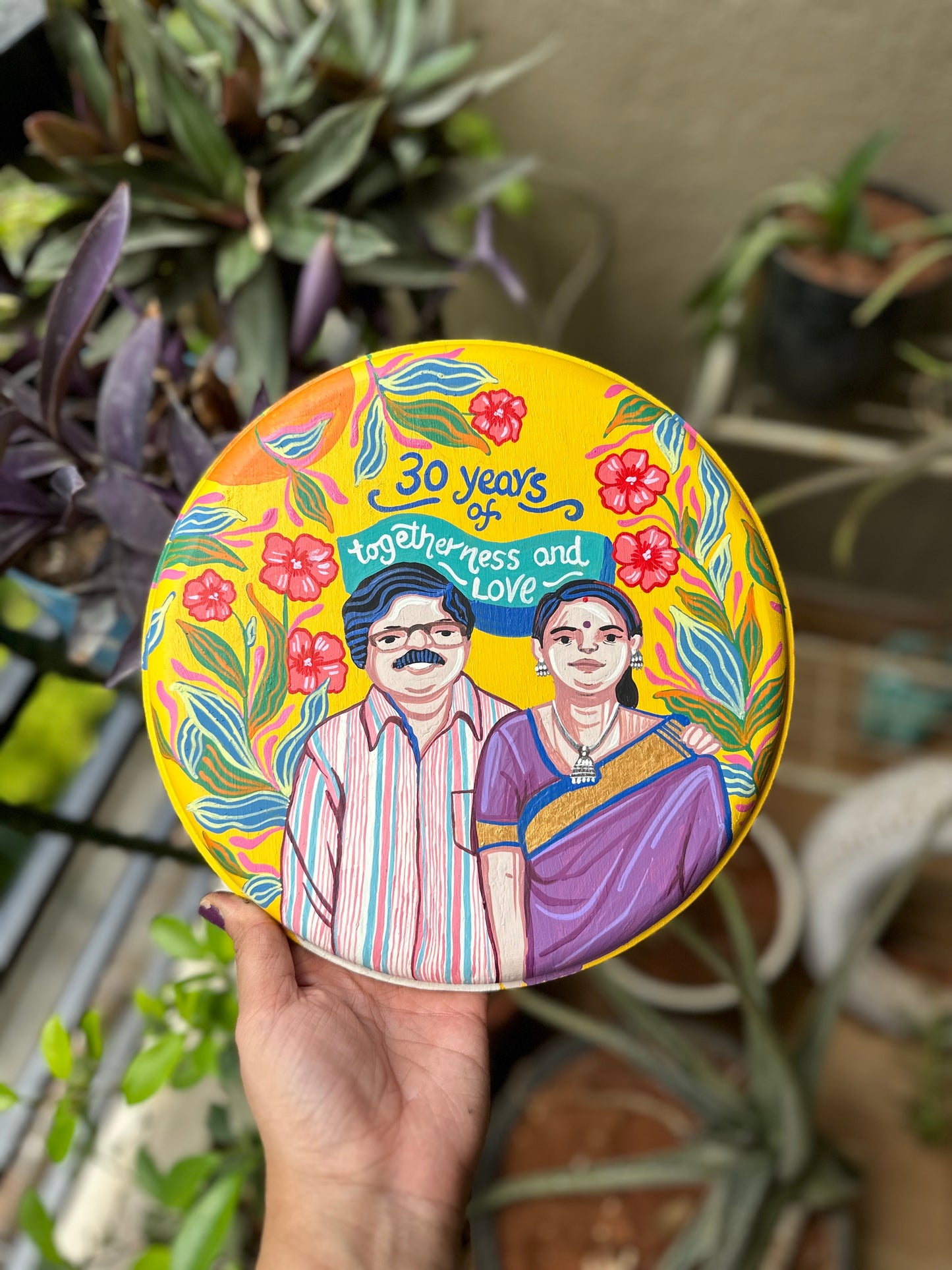 Customised Couple Wall Plate