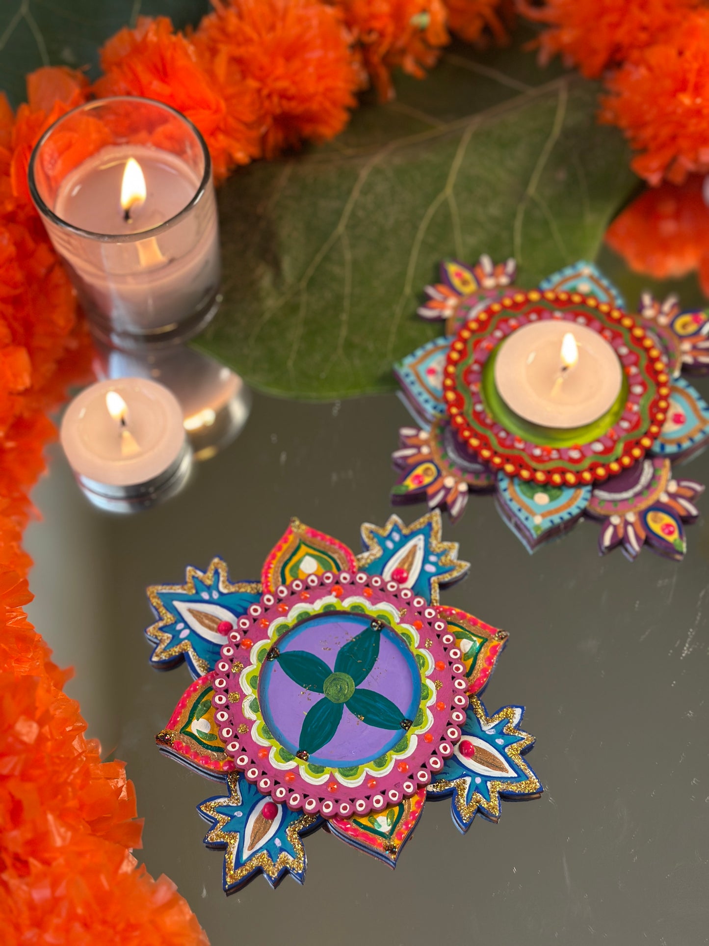 Meenakshi - Tea Light Holder (Set of 2)