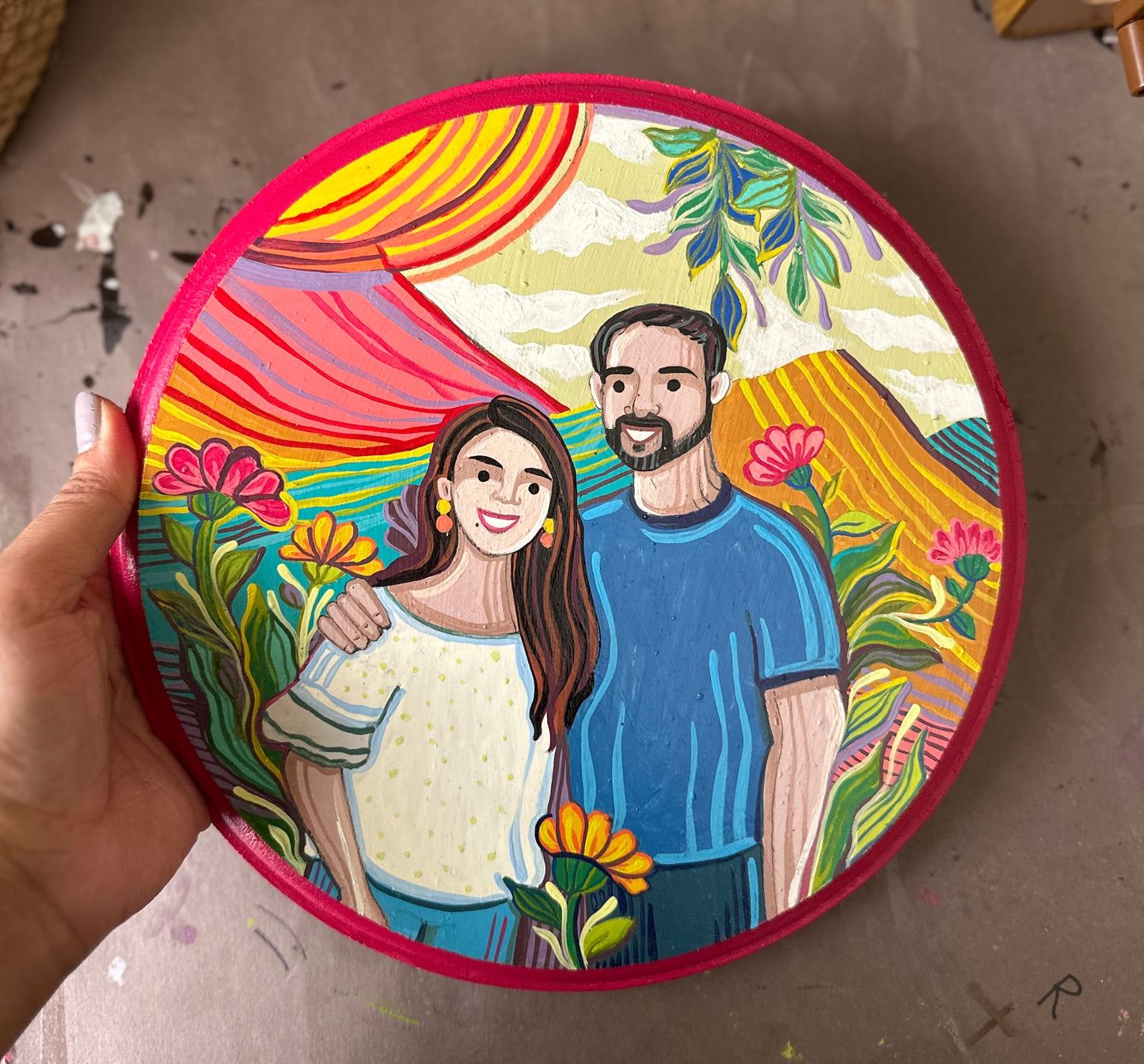 Customised Couple Wall Plate