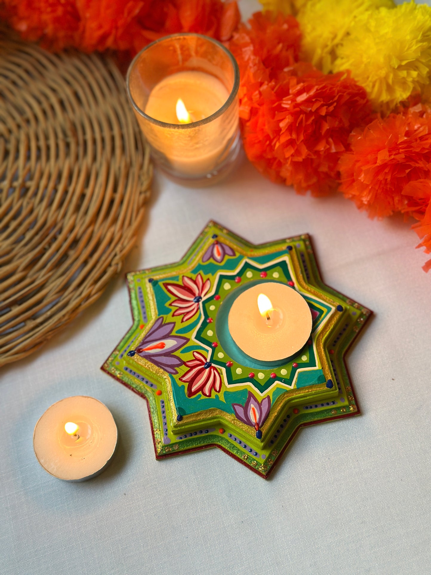 Aaradhna - Tea Light Holder (Set of 2)