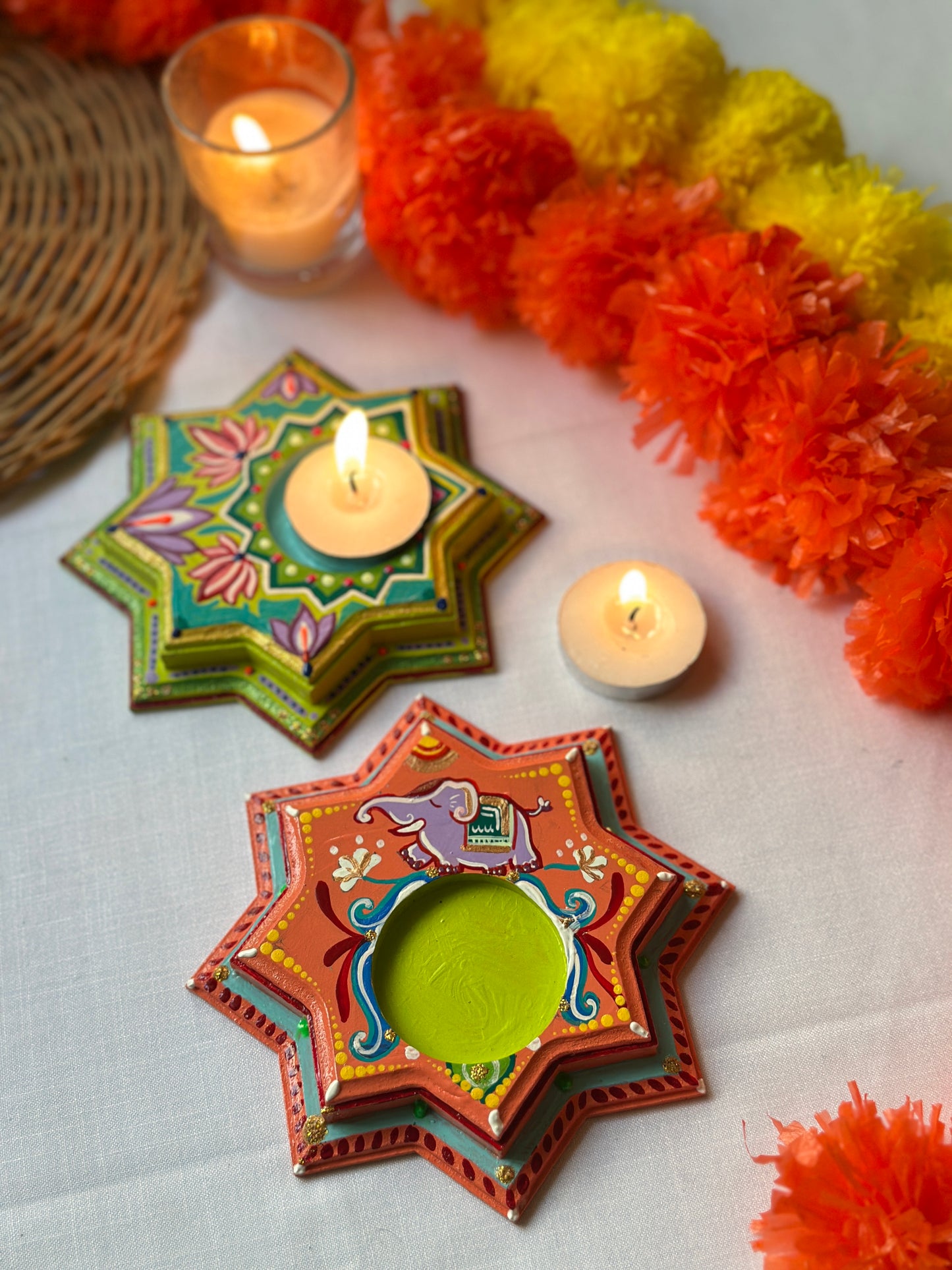 Aaradhna - Tea Light Holder (Set of 2)