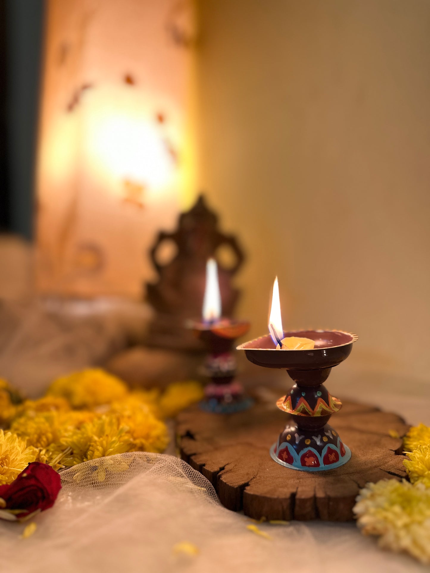 Shubh Deep - Ethnic Metal Diyas (Set of 2)