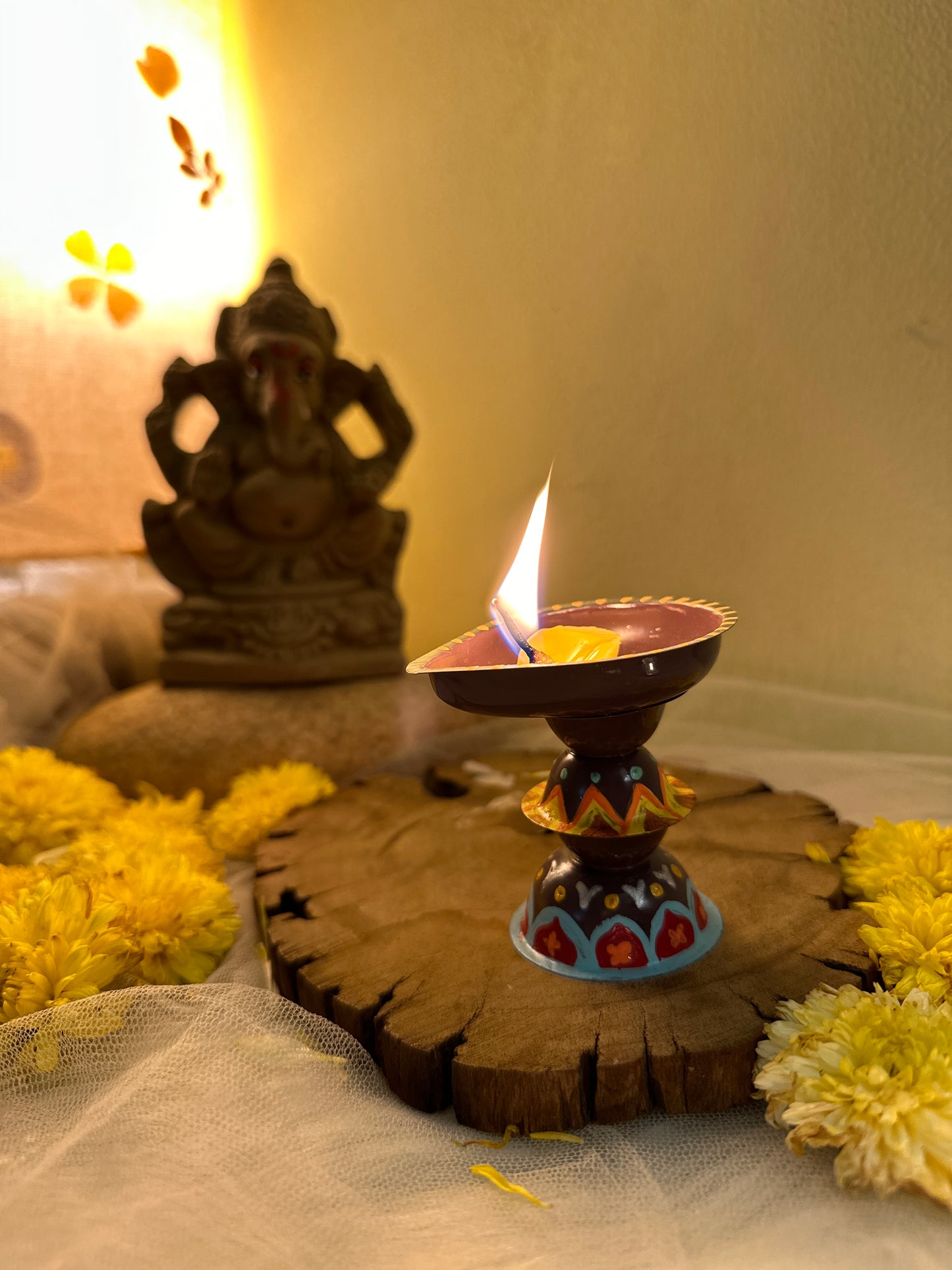 Shubh Deep - Ethnic Metal Diyas (Set of 2)