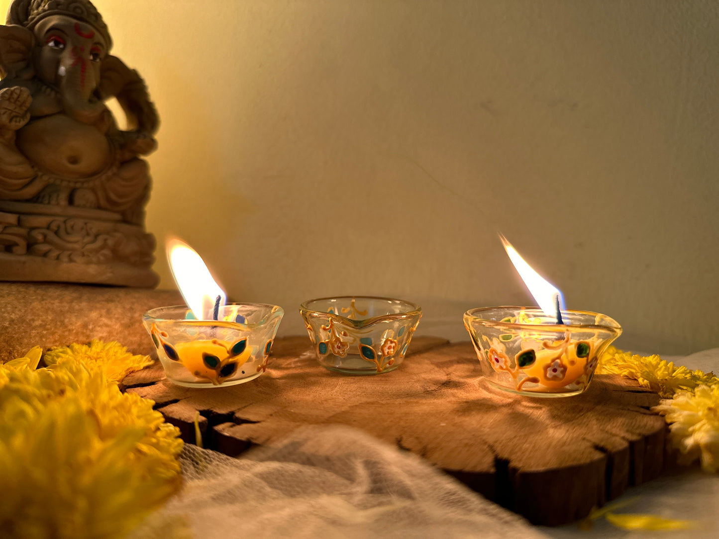 Sunehri - Mini Glass Diyas
