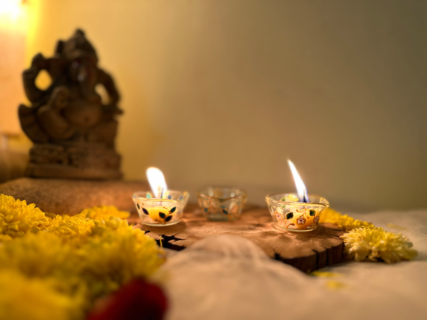 Sunehri - Mini Glass Diyas