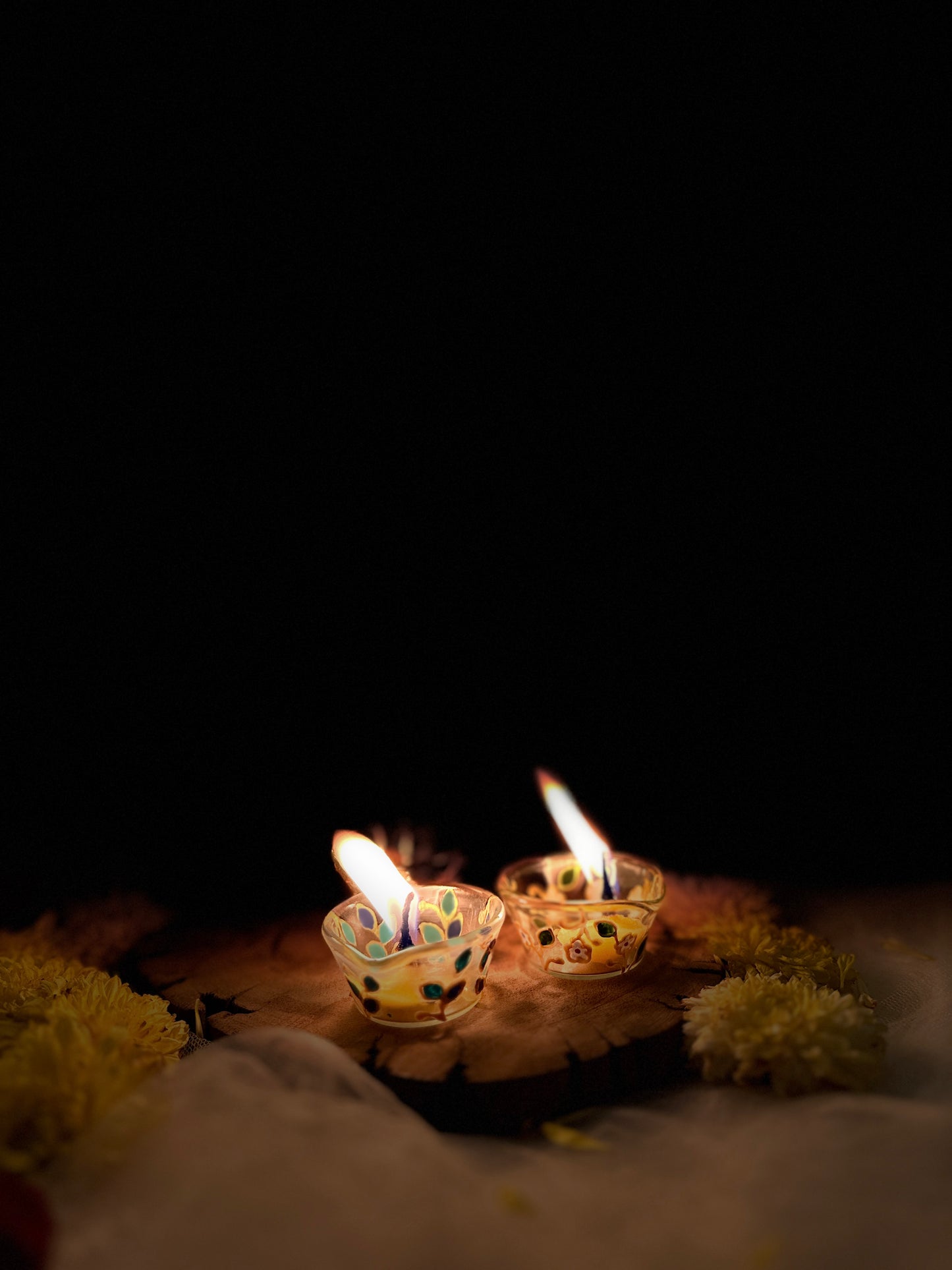 Sunehri - Mini Glass Diyas