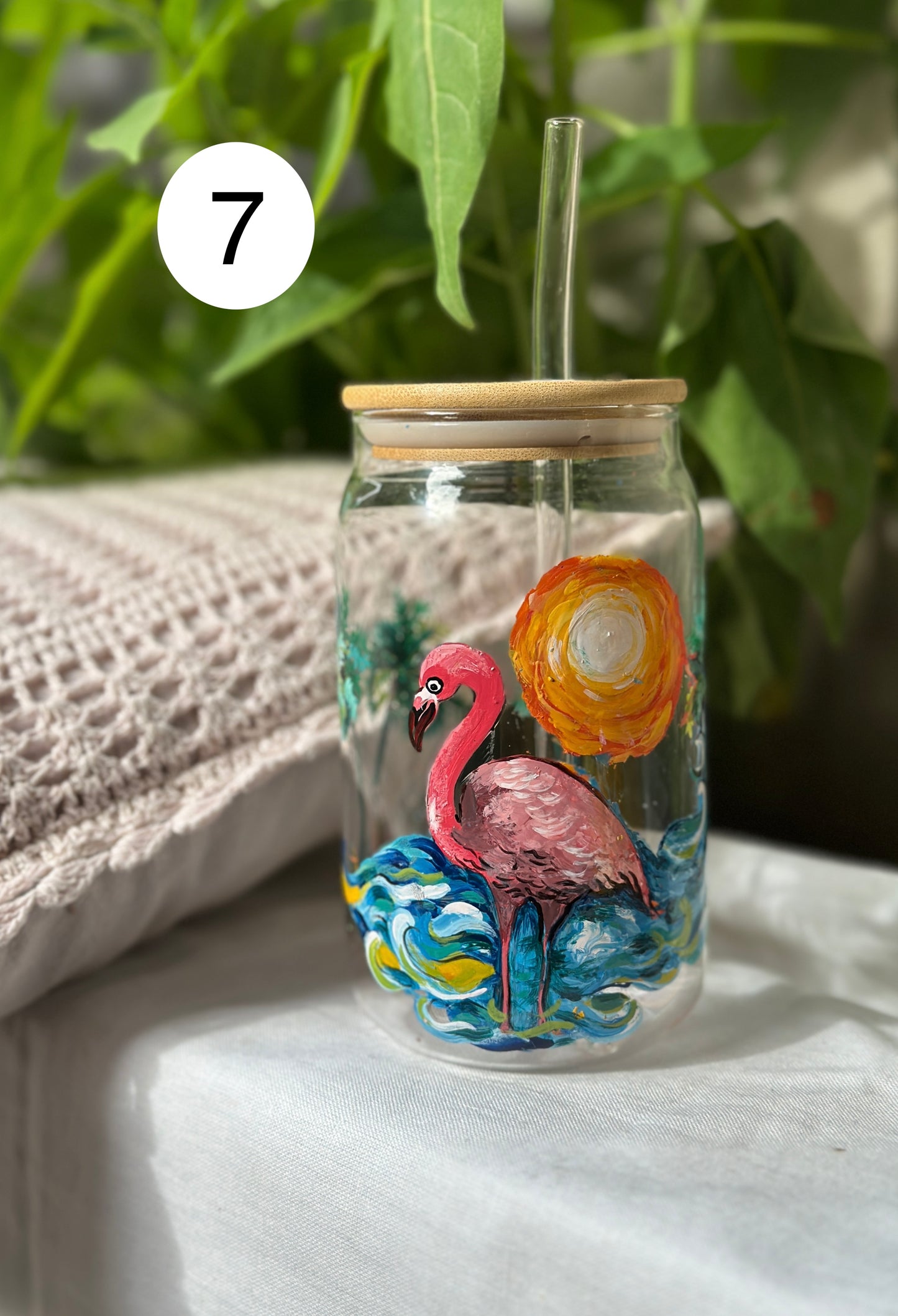Sunshine Glass Tumbler (With Straw)