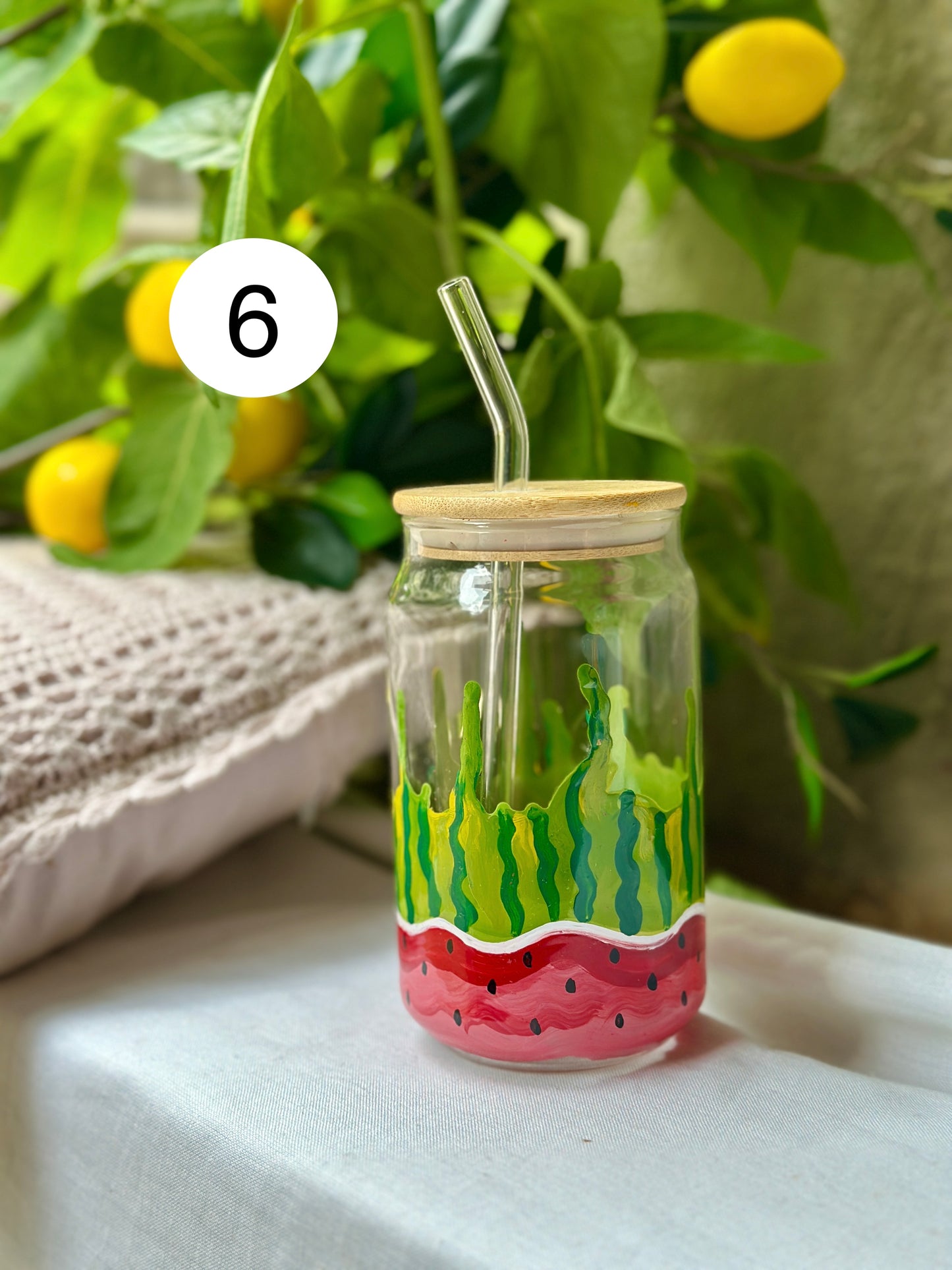Sunshine Glass Tumbler (With Straw)