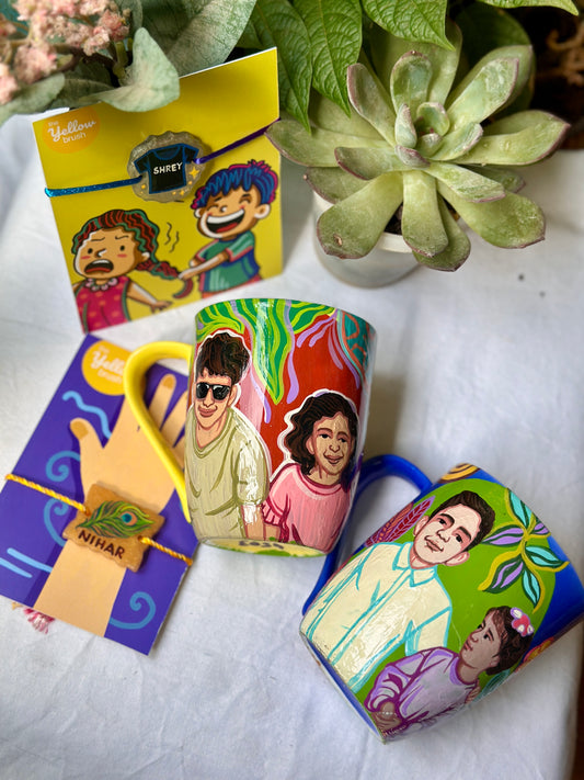 Customised Theme Rakhi + Sibling Mug Combo