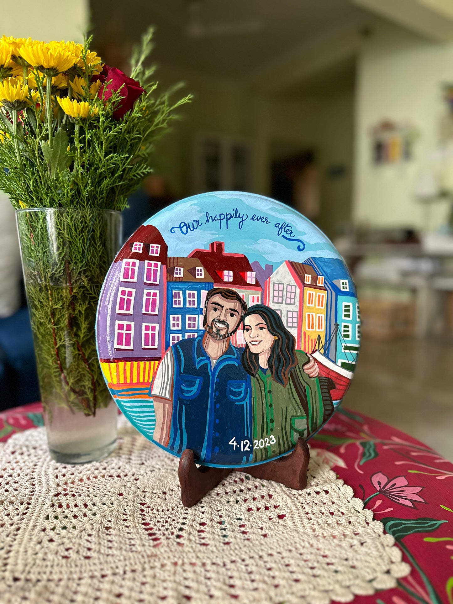 Customised Couple Wall Plate