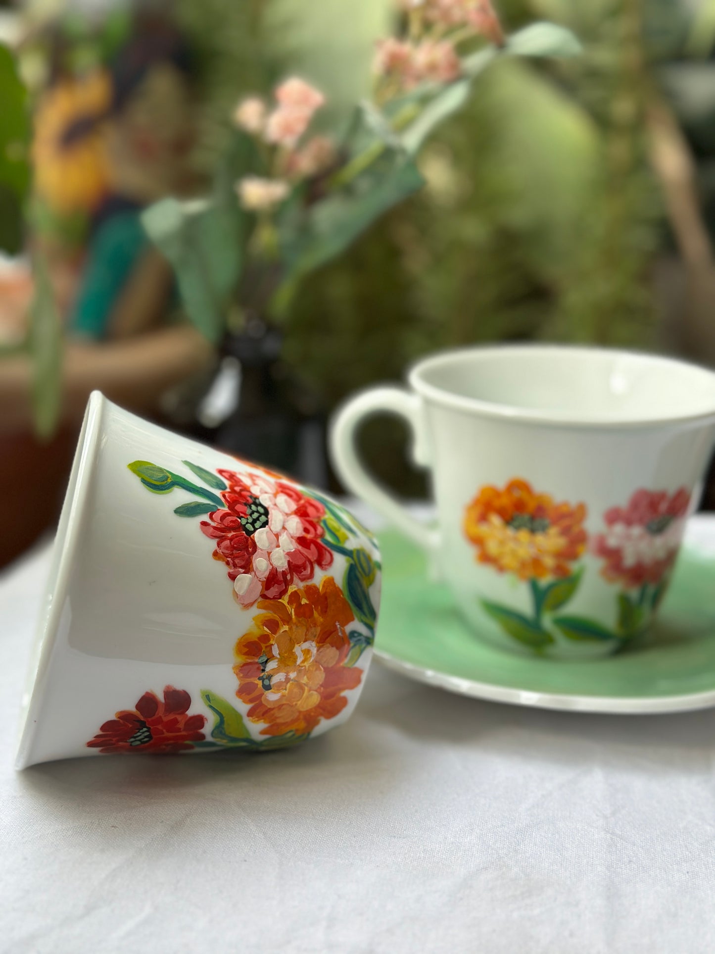 Dahalia - Tea Cup With Saucer (Set Of 2)