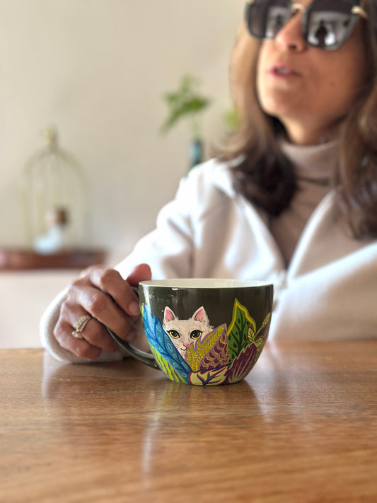 Peekaboo Whiskers - coffee mug