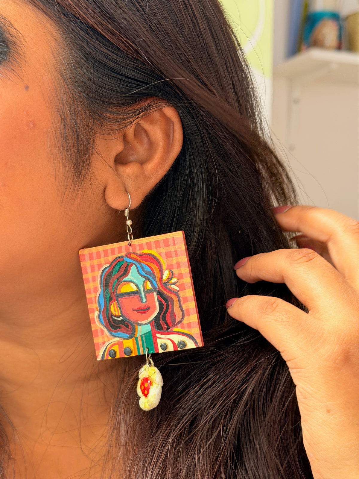The Sisterhood - Hand-Painted Earrings 🌈