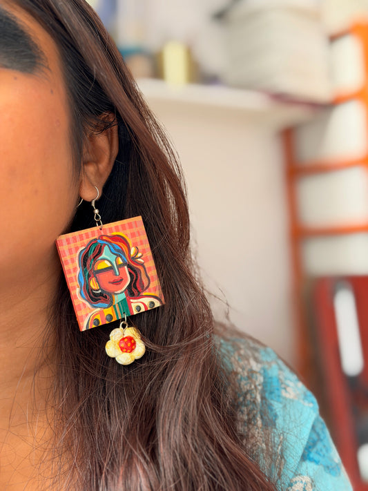 The Sisterhood - Hand-Painted Earrings 🌈