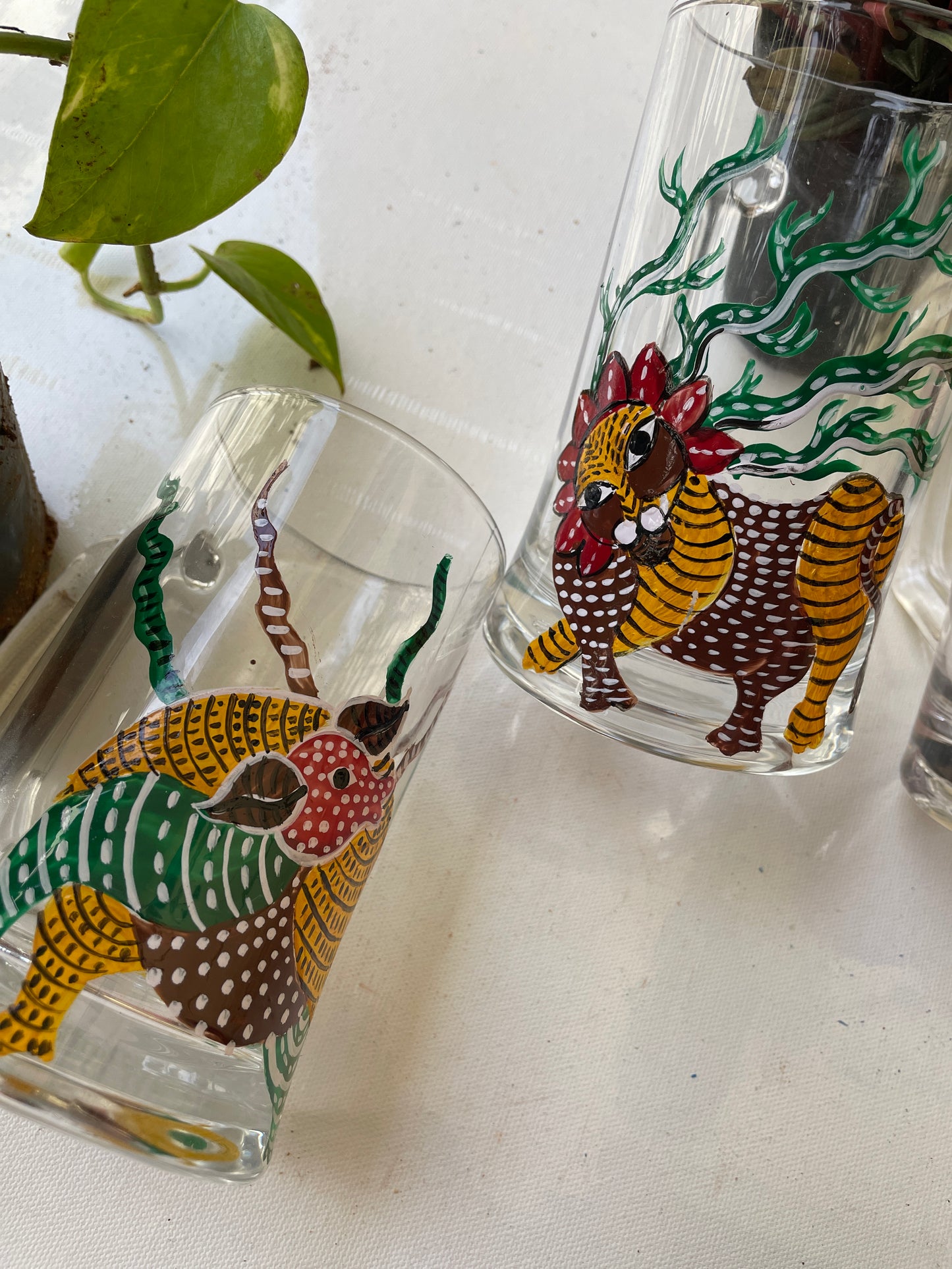 Gond art beer mugs