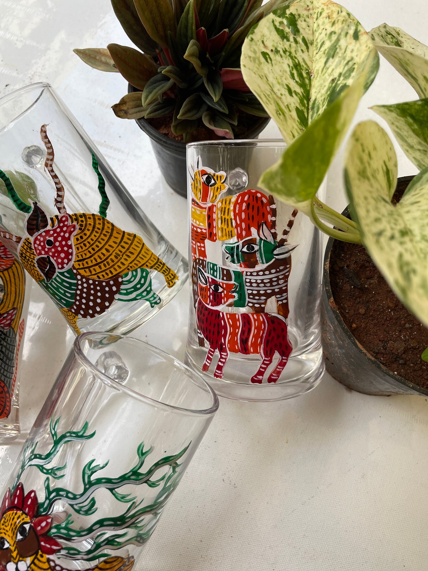 Gond art beer mugs