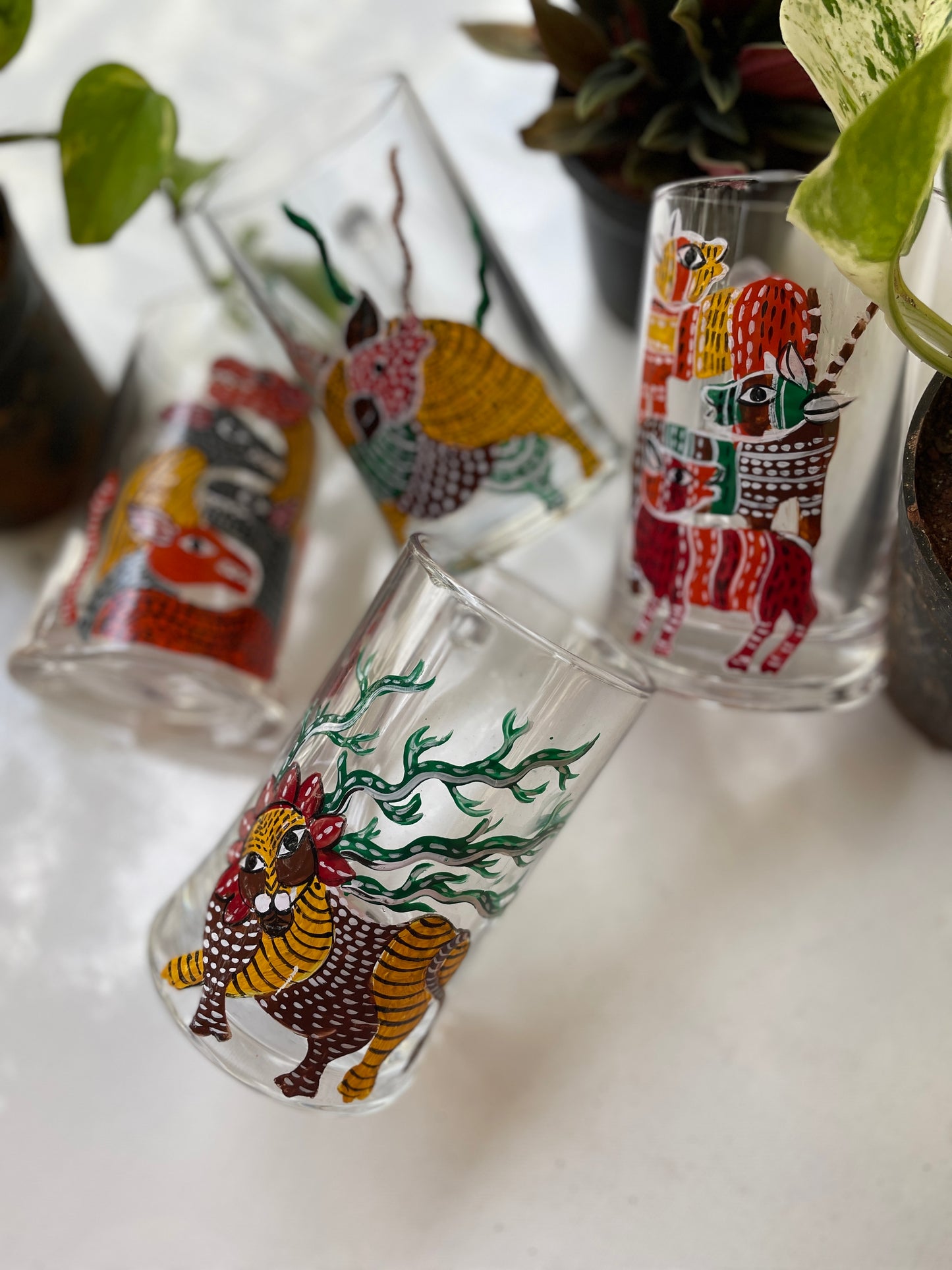 Gond art beer mugs