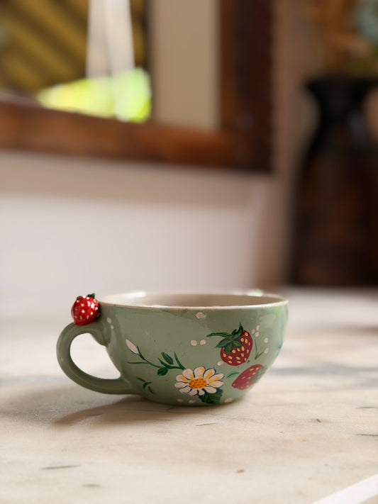 Berry Little Garden 🍓🌼 - cappuccino mug