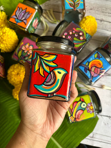 Ethnic floral jars