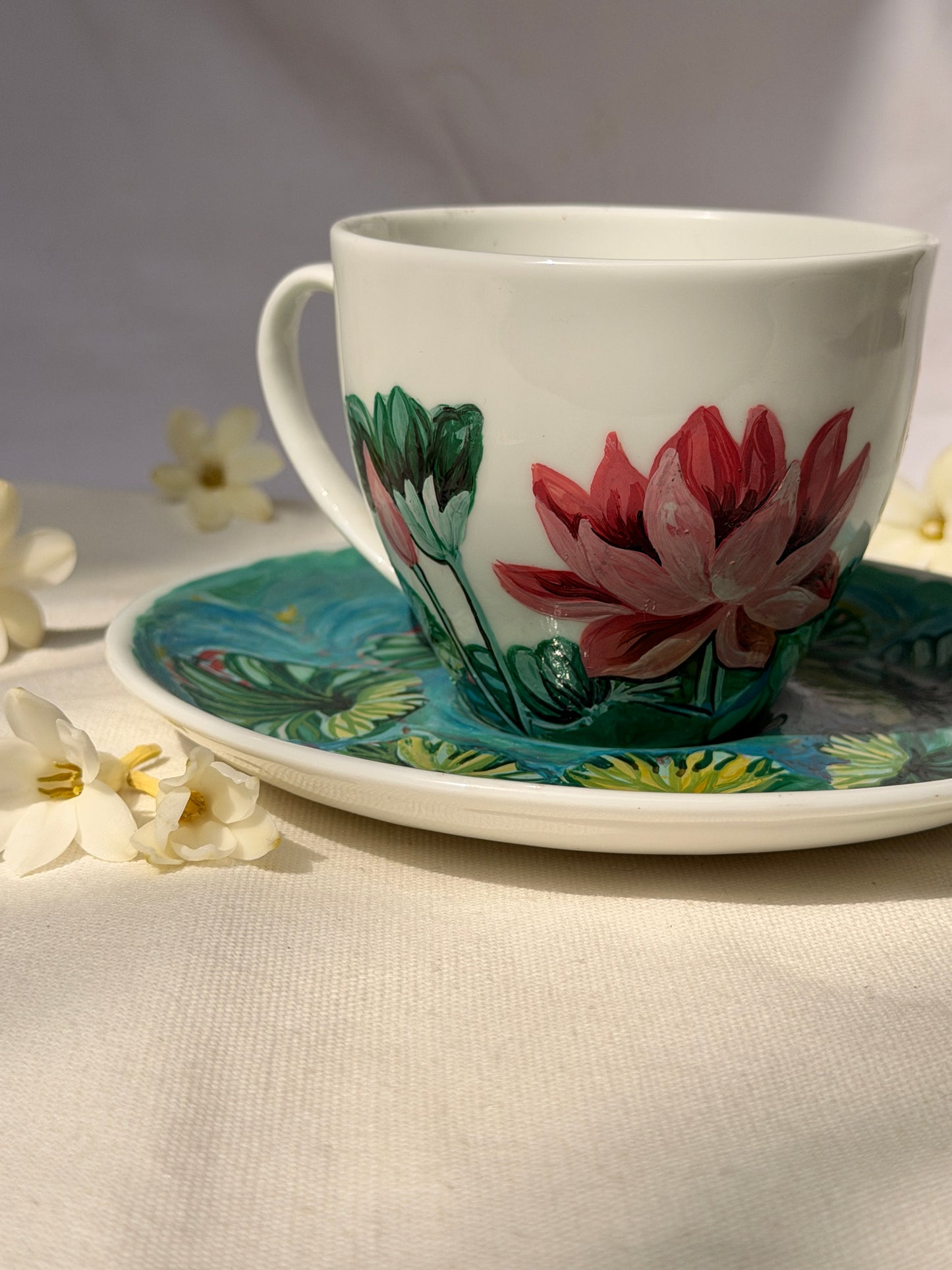 Lotus Whispers - cup and saucer