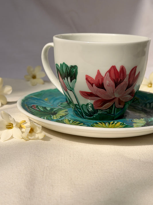 Lotus Whispers - cup and saucer