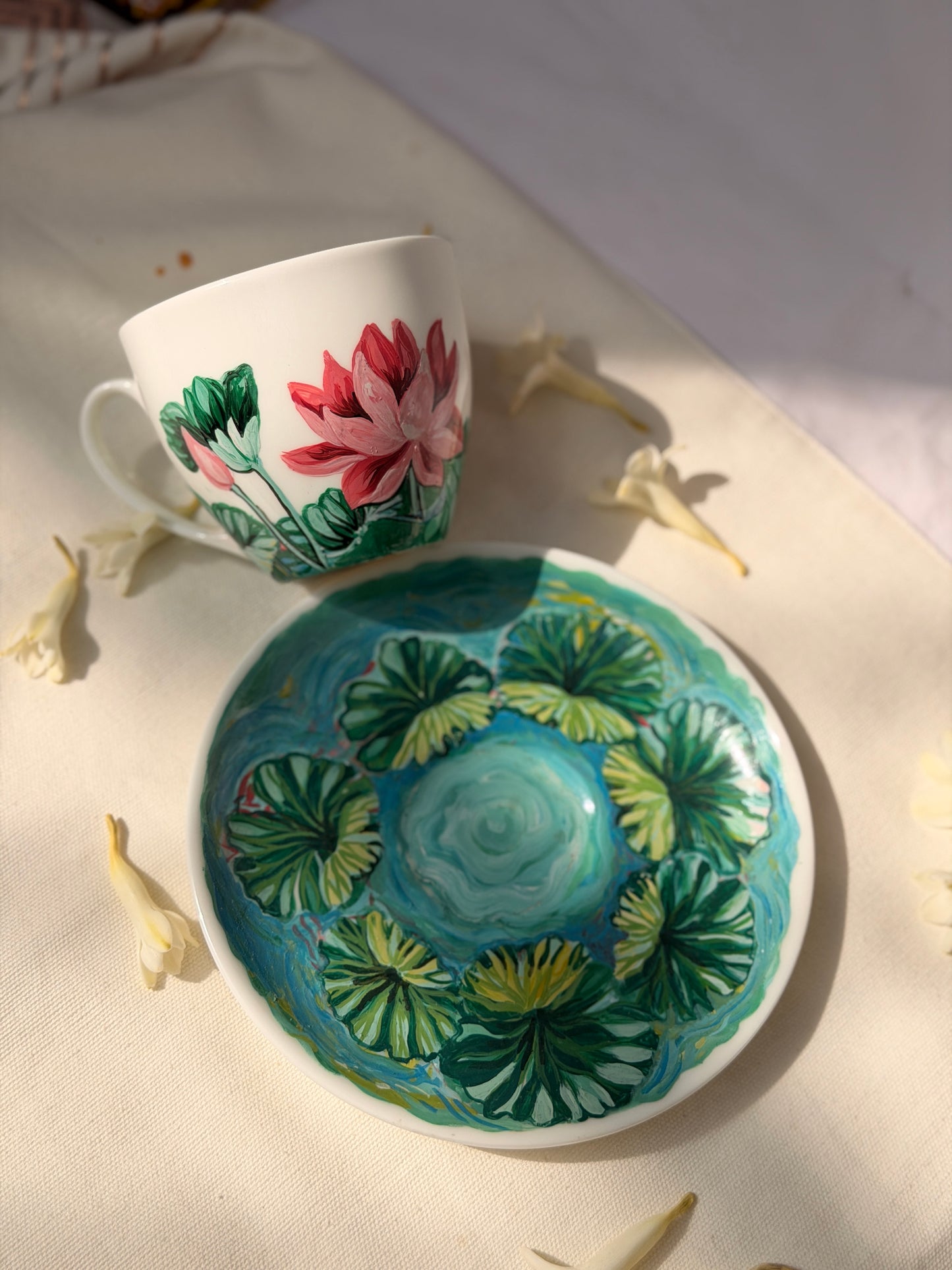 Lotus Whispers - cup and saucer