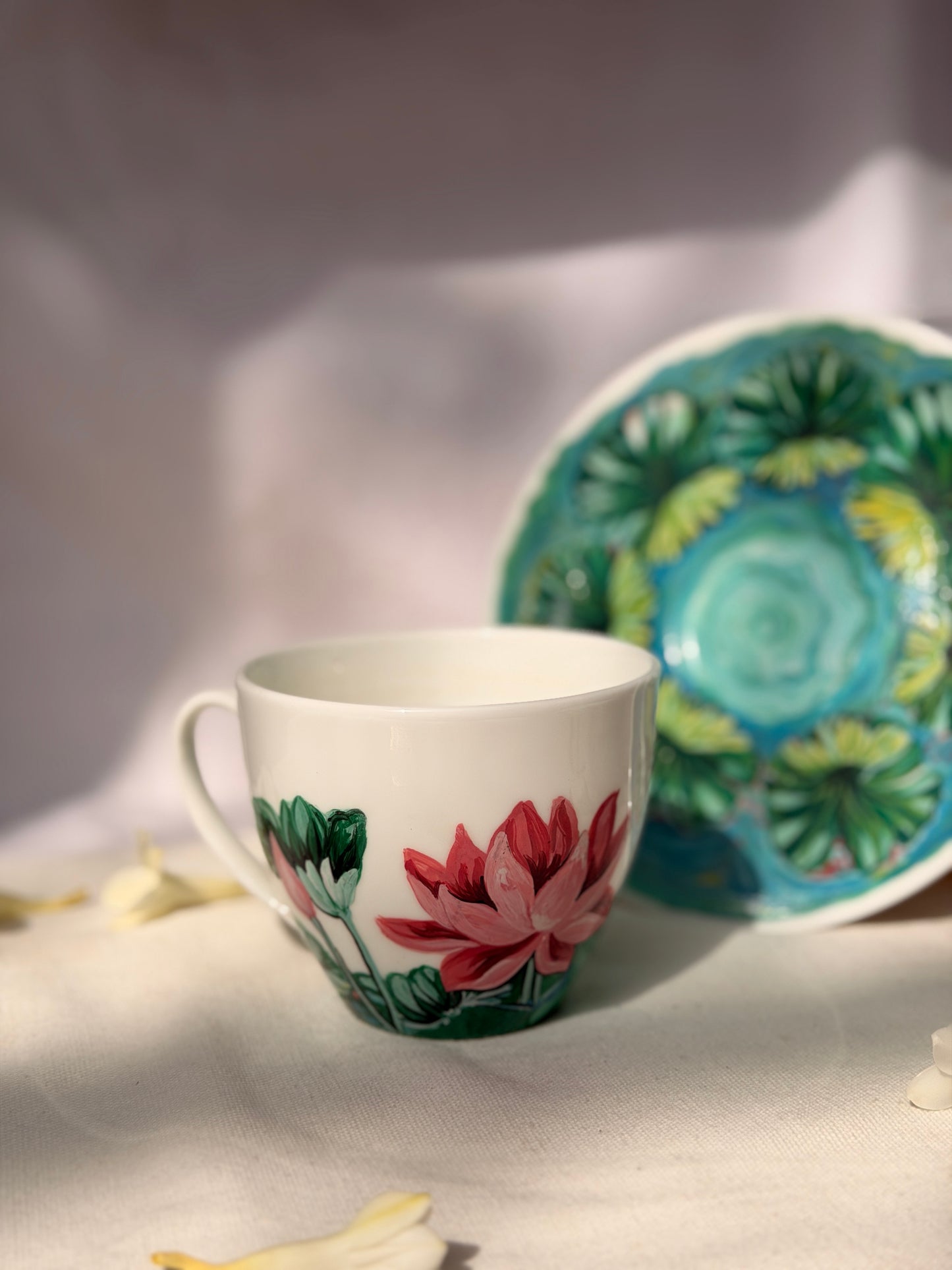 Lotus Whispers - cup and saucer