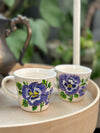 Blue Pansy - Coffee Mug (set of 2)