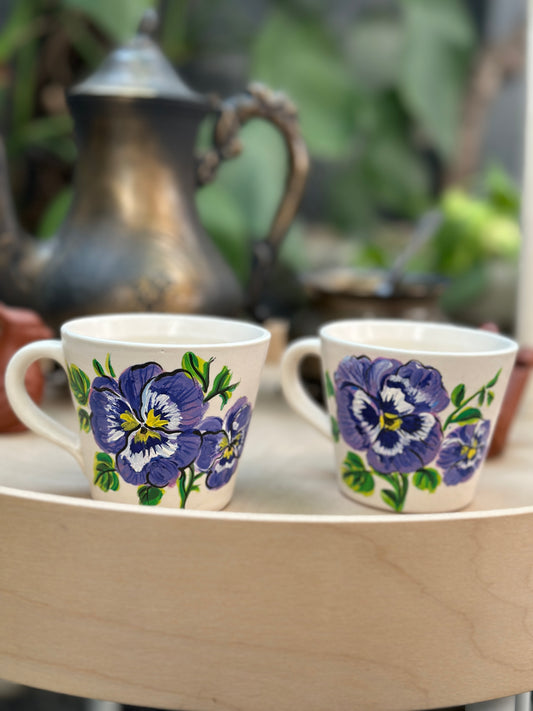 Blue Pansy - Set Of 2