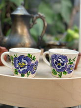 Load image into Gallery viewer, Blue Pansy - Coffee Mug (set of 2)
