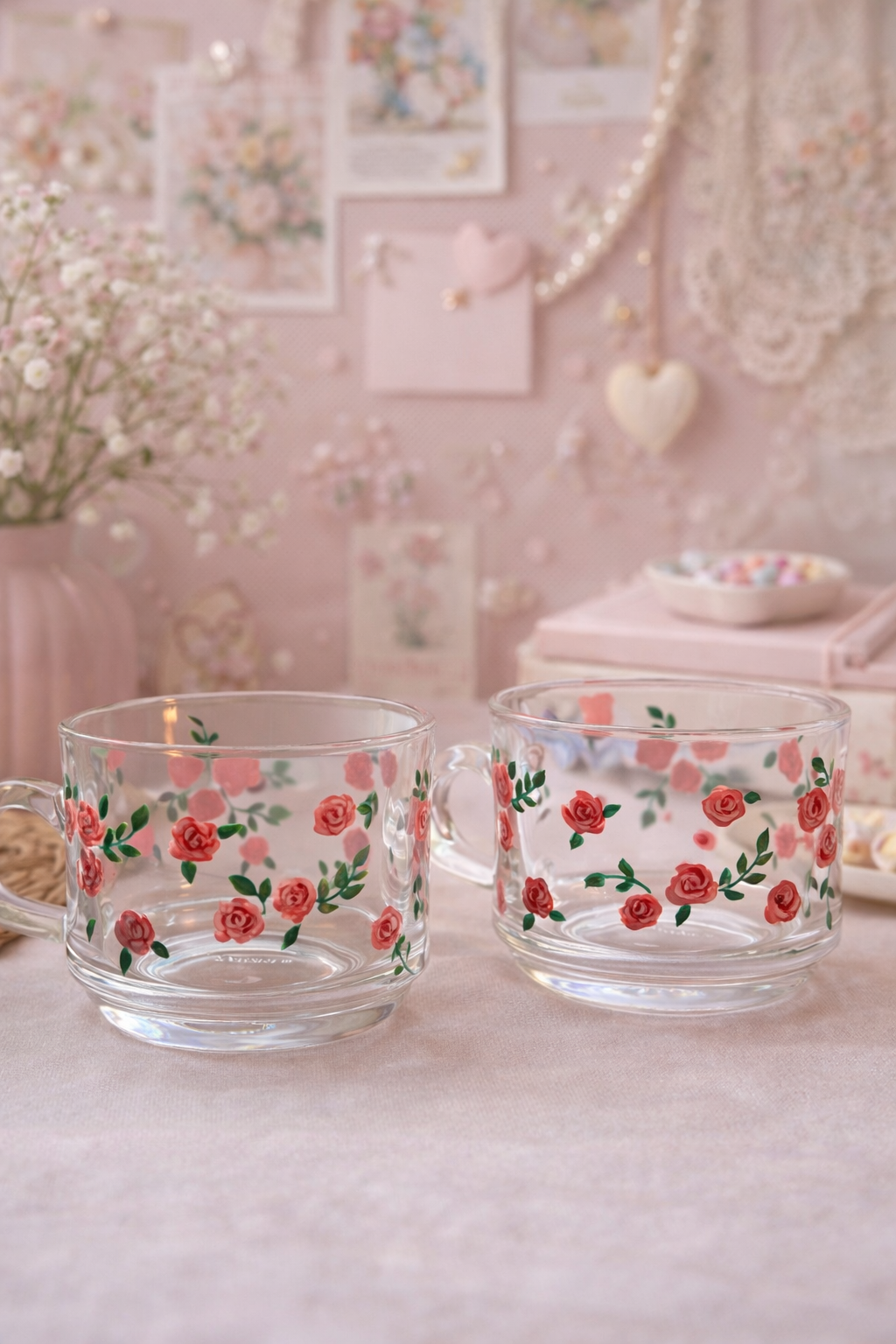 Vintage Roseglass