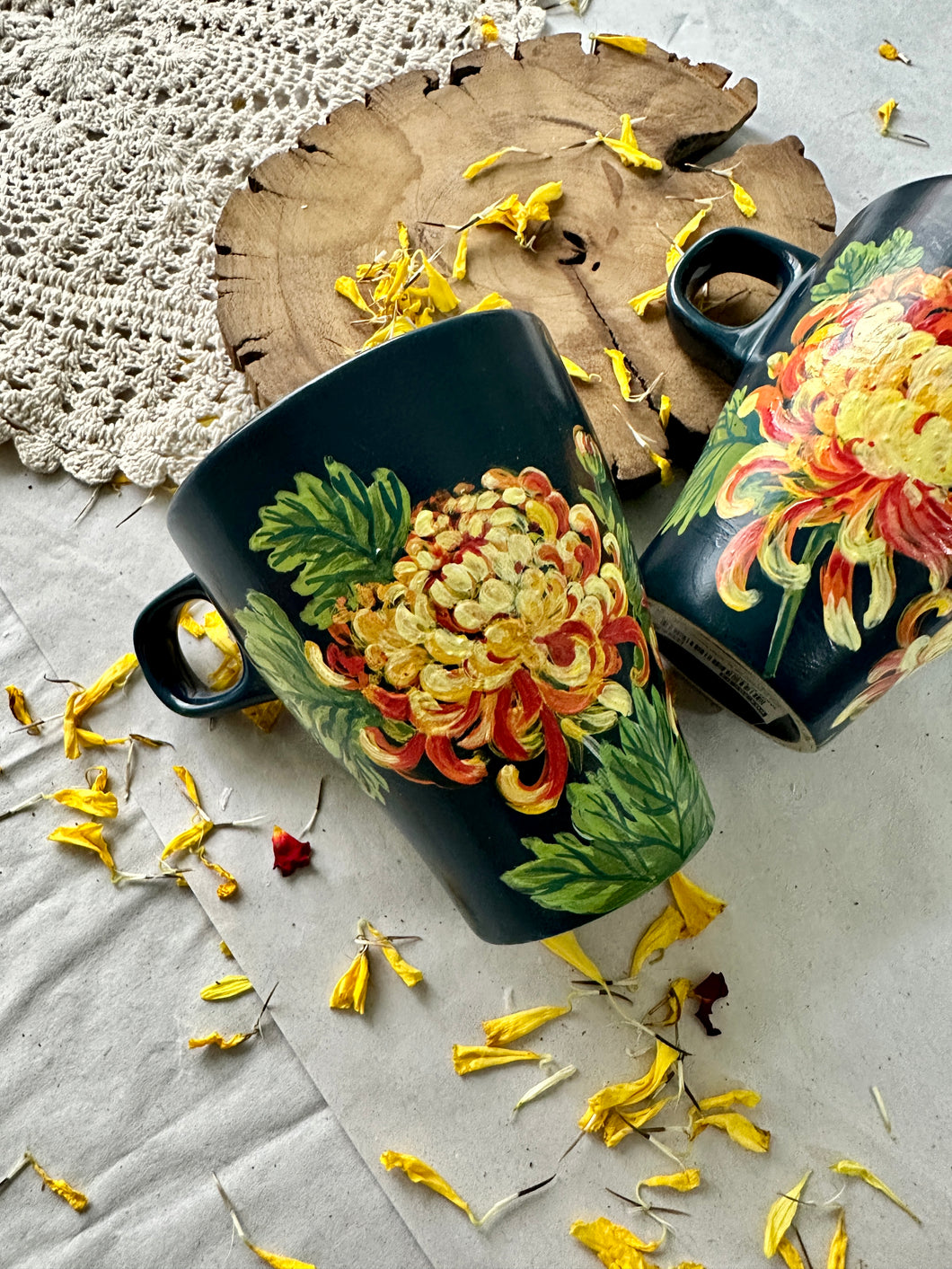 Yellow chrysanthemums - Coffee mug