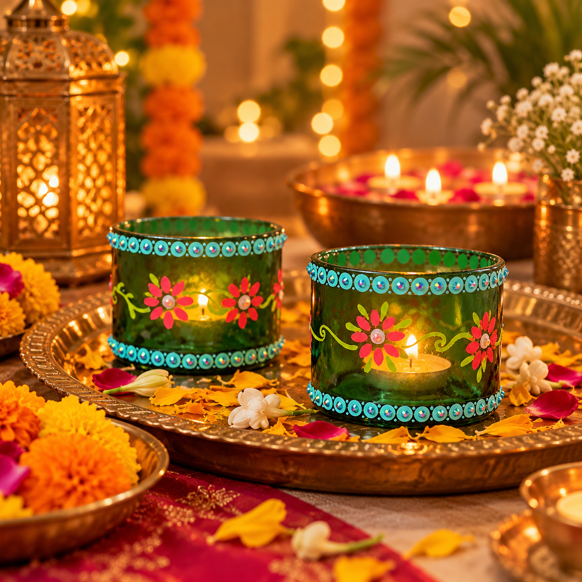 Hyndhavi - Tea light holder set of 2