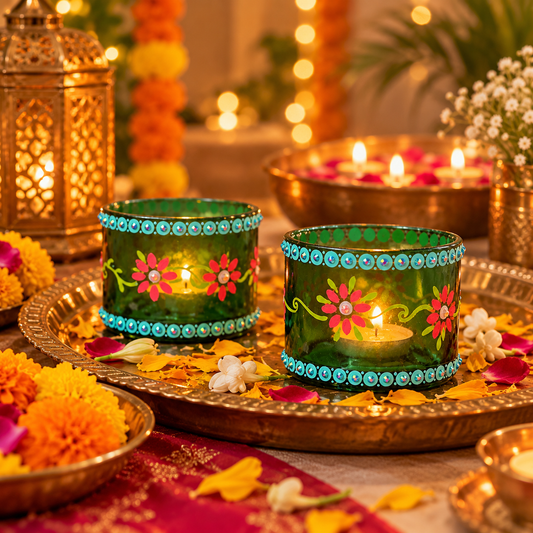 Hyndhavi - Tea light holder set of 2
