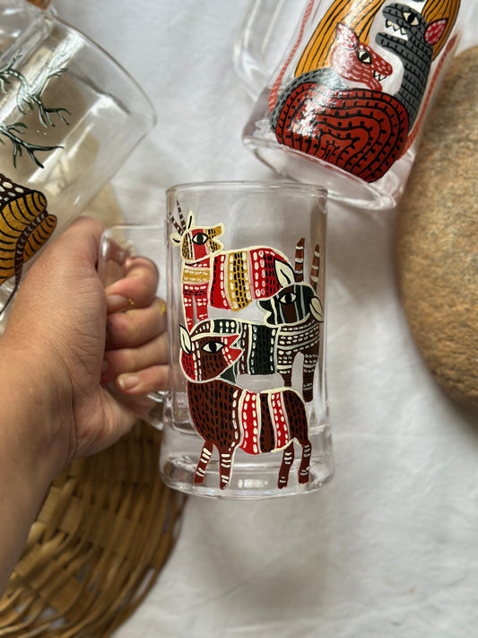 Gond art beer mugs