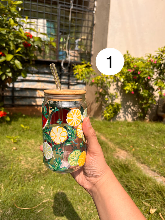 Sunshine Glass Tumbler (With Straw)