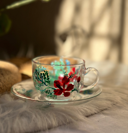 Gulmohar - Tea Cups With Saucers