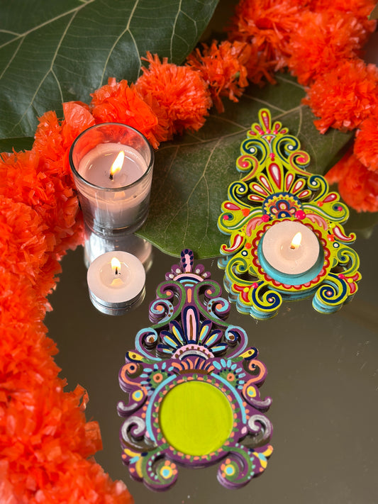 Aaradhna - Tea Light Holder (Set of 2)