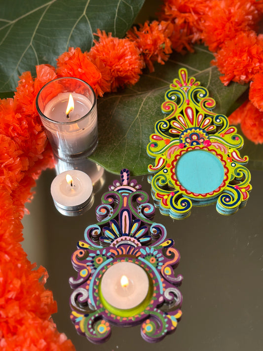 Aaradhna - Tea Light Holder (Set of 2)