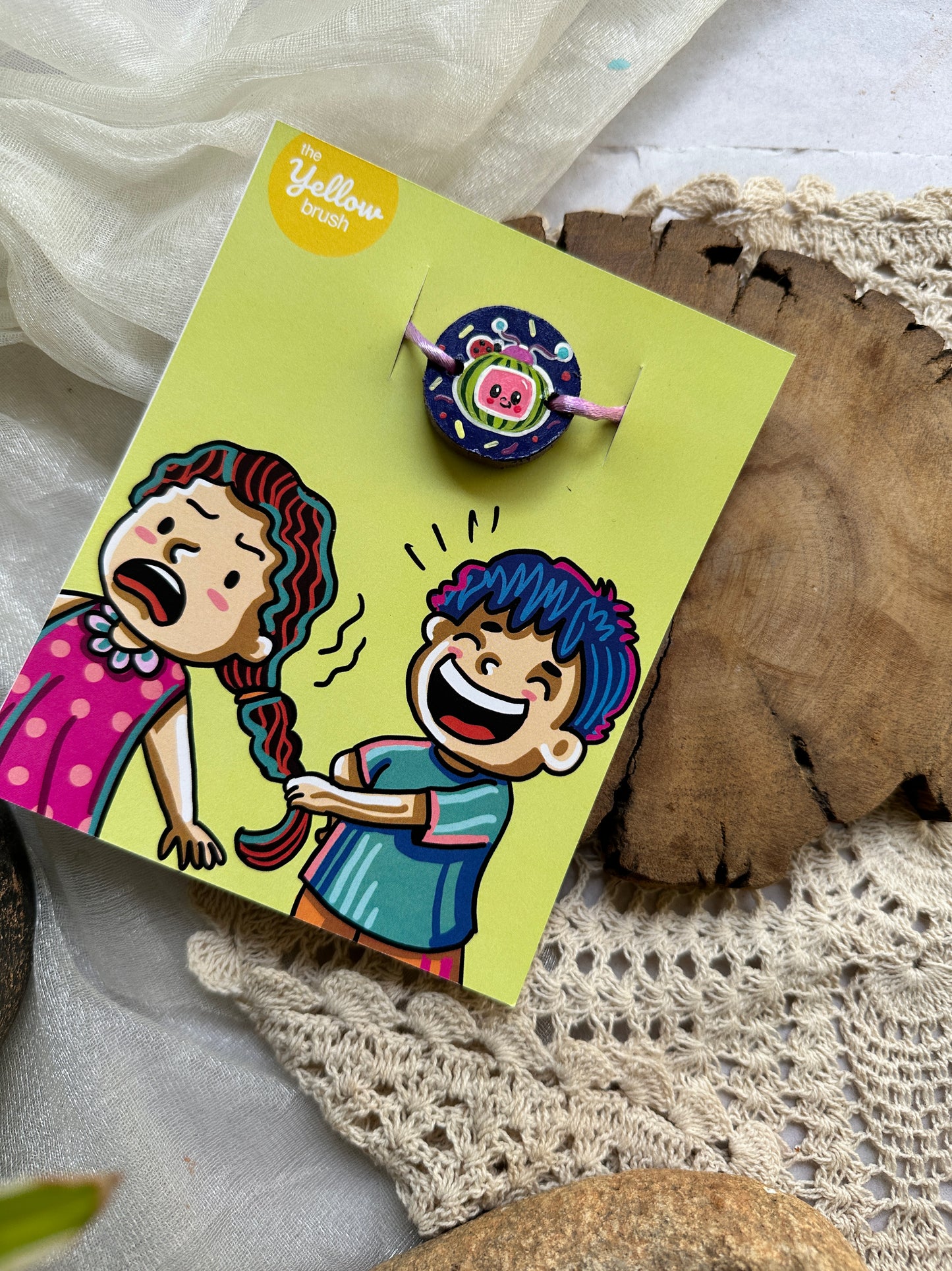 Customised Theme Rakhi + Sibling Mug Combo
