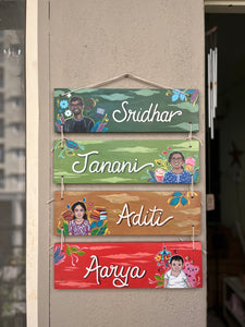 Plank style name board