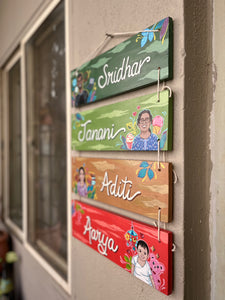 Plank style name board