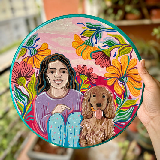 Customised Me and my Fur Baby Wall Plate