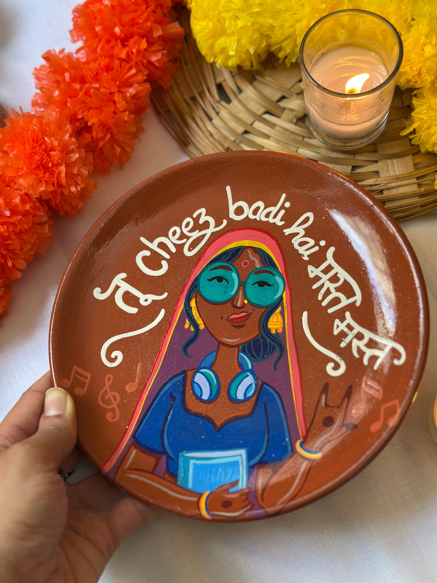 Desi Drama Queen - Terracotta Wallplate